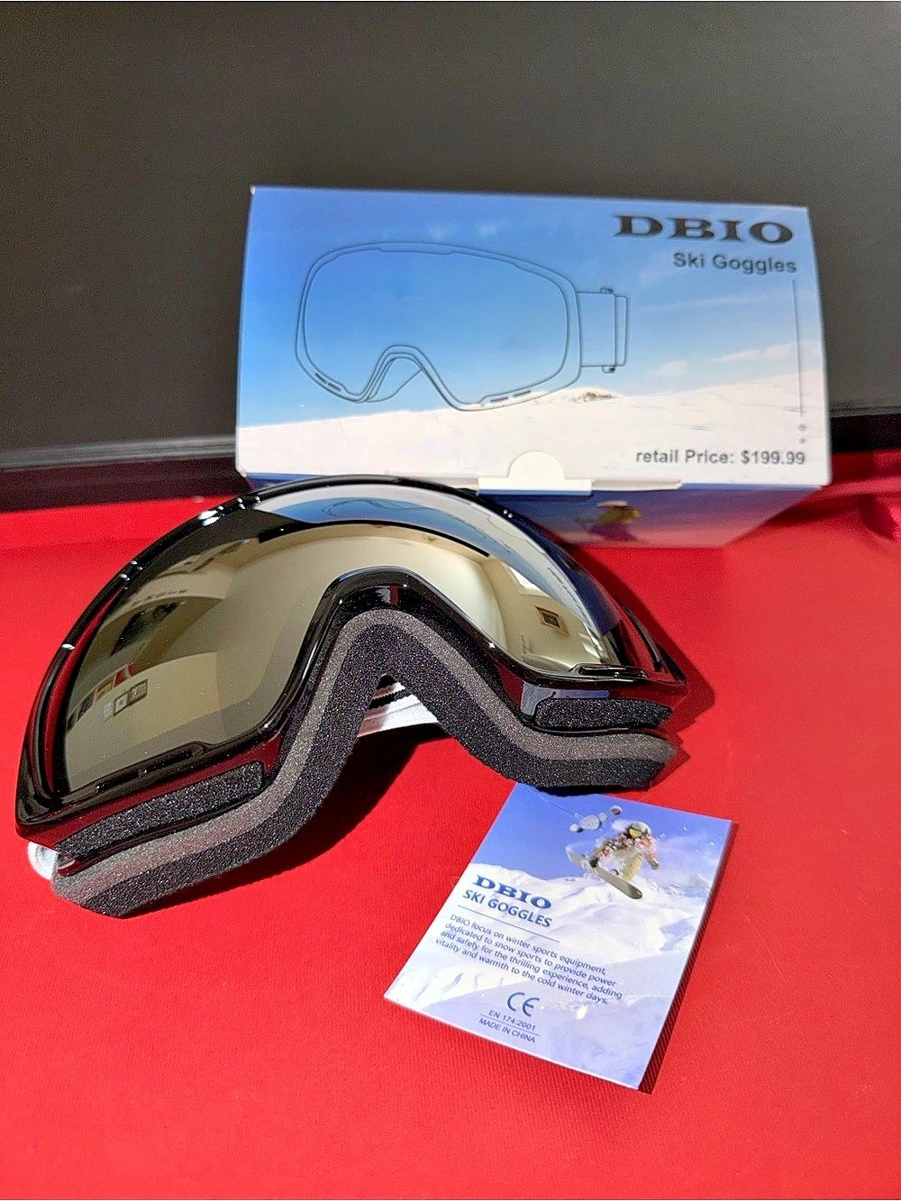 DBIO Ski Goggles for Adult Black & Blue